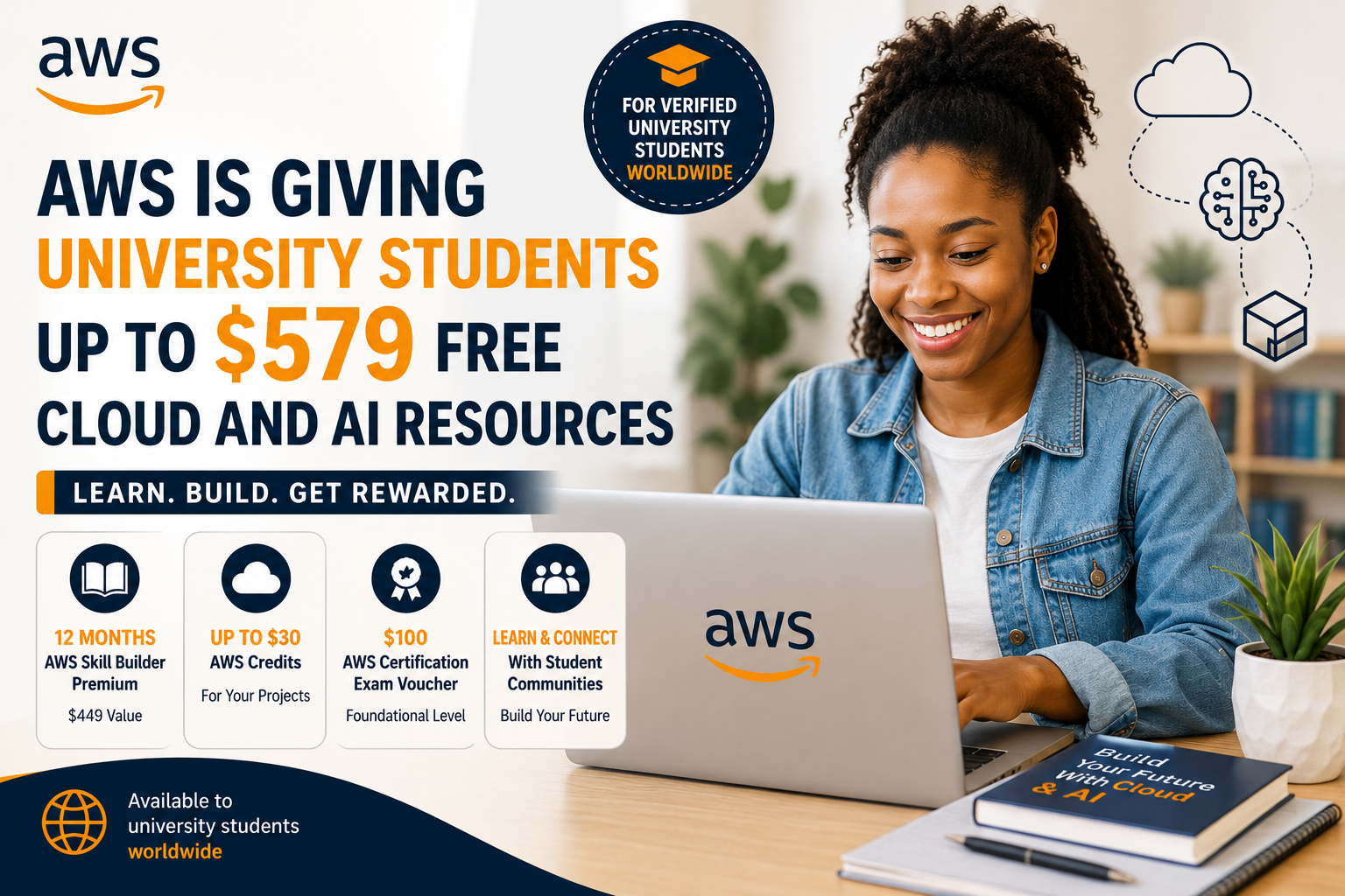 AWS Is Giving University Students Up to $579 in Free Cloud and AI Resources — Here's How to Claim It